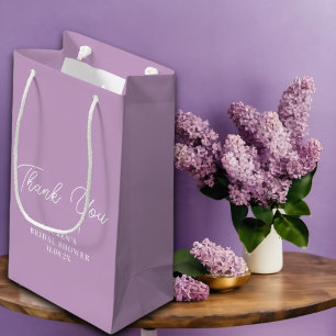 Petit Sac Cadeau Lilac Purple Minimaliste Fête des mariées Merci