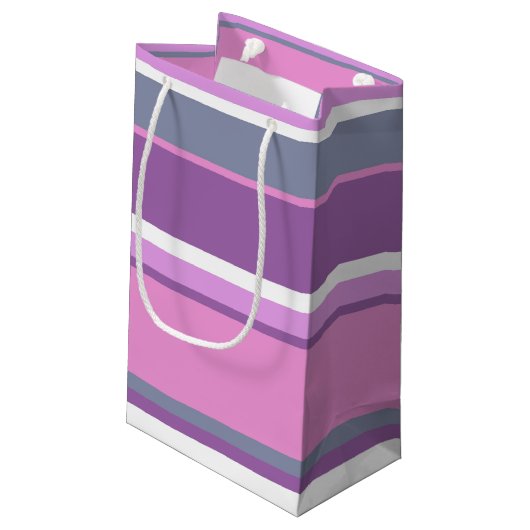 Petit Sac Cadeau Lilac rayures (Dos Angle)