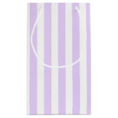 Petit Sac Cadeau Lilac violet et blanc bonbons rayures (Dos)