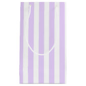 Petit Sac Cadeau Lilac violet et blanc bonbons rayures (Devant)