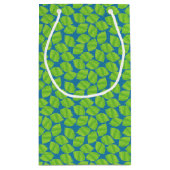 Petit Sac Cadeau Limites vertes de fruits sur Arrière - plan bleu à (Dos)