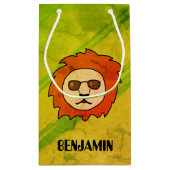 Petit Sac Cadeau Lion avec lunettes de soleil Cool (Dos)