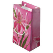 Petit Sac Cadeau Lis rose (Dos Angle)