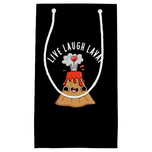 Petit Sac Cadeau Live Lauder Lava Funny Volcano Pun Dark BG (Devant)
