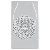 Petit Sac Cadeau Livre blanc contemporain Coupe Mandala (Dos)