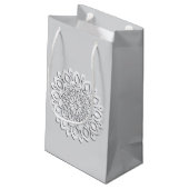 Petit Sac Cadeau Livre blanc contemporain Coupe Mandala (Dos Angle)