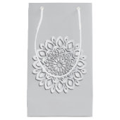 Petit Sac Cadeau Livre blanc contemporain Coupe Mandala (Devant)
