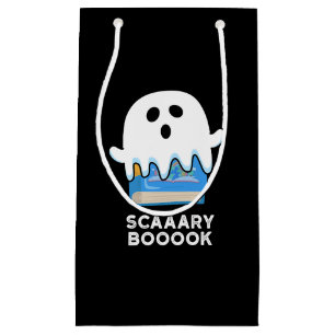 Petit Sac Cadeau Livre d'exposition Funny Ghost Book Pun Dark BG