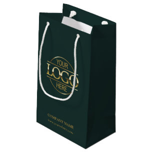 Petit Sac Cadeau Logo d'entreprise élégant et vert