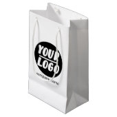 Petit Sac Cadeau Logo d'entreprise personnalisé - promotion ajouter (Devant Angle)