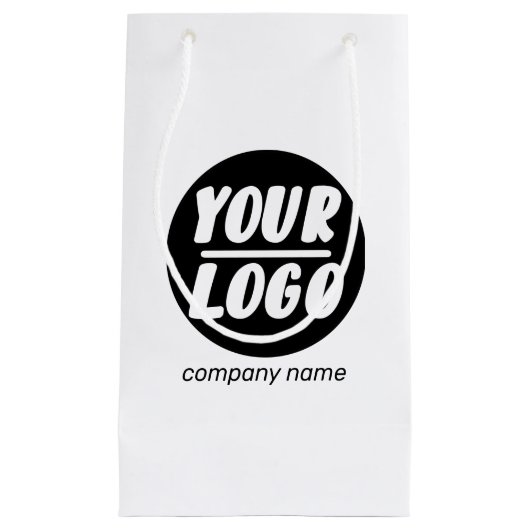 Petit Sac Cadeau Logo d'entreprise personnalisé - promotion ajouter (Devant)
