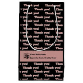 Petit Sac Cadeau Logo Merci Motto Salon des cheveux QR Code noir ro (Devant)