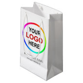 Petit Sac Cadeau Logo personnalisé de société (Devant Angle)