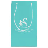 Petit Sac Cadeau Logo Robin Oeuf Bleu Cygne avec nom (Devant)