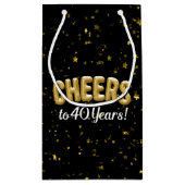 Petit Sac Cadeau L'or monte en ballon des acclamations à 40 ans de (Dos)