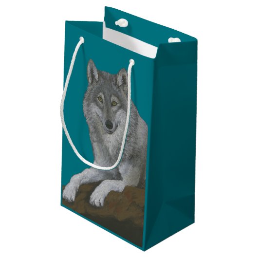 Petit Sac Cadeau Loup (Dos Angle)