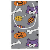 Petit Sac Cadeau Loup déplaisant Et Citrouille Éffrayant (Dos)