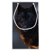Petit Sac Cadeau Loup noir (Dos)