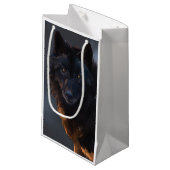 Petit Sac Cadeau Loup noir (Devant Angle)
