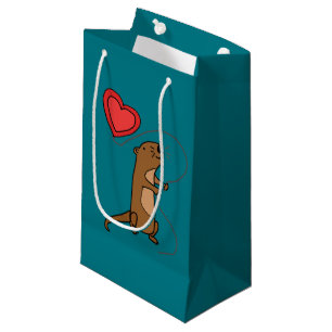 Petit Sac Cadeau Loutre de mer drôle avec la bande dessinée de