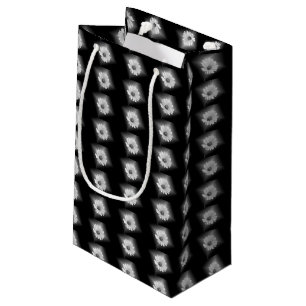 Petit Sac Cadeau lumière de marais blanche sur noir