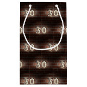 Petit Sac Cadeau lumières de marque pour 30e anniversaire sur briqu (Dos)