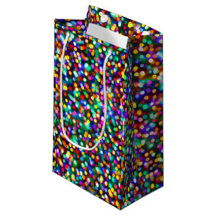Petit Sac Cadeau Lumières rougeoyantes de Noël