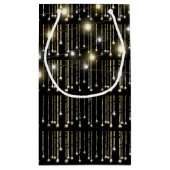 Petit Sac Cadeau lumières scintillantes sur noir (Dos)