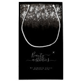 Petit Sac Cadeau Lumineuse Platine argent Parties scintillant beaut (Dos)