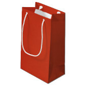 Petit Sac Cadeau Lumineuse texture de grain rouge chaud (Dos Angle)