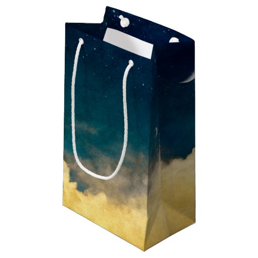 Petit Sac Cadeau Lune et Cloudscape (Devant Angle)