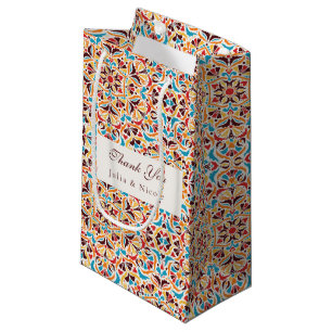 Petit Sac Cadeau Luxe Fantaisiste Mariage Bordure Fleurie Style Ivo