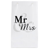 Petit Sac Cadeau M&Mme Simple Elegant Mariage de typographie (Devant)