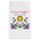 Petit Sac Cadeau Ma Langue D'Amour Est Douce - Coudre (Dos)