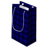 Petit Sac Cadeau MacKay tartan bleu noir plaid (Dos Angle)