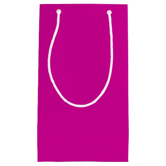 Petit Sac Cadeau Magenta Clair Uni (Devant)