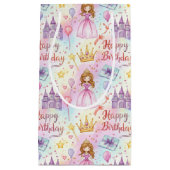 Petit Sac Cadeau Magique Princesse Anniversaire Design (Devant)