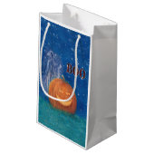 Petit Sac Cadeau Magnifique citrouille géante et fantôme mignon pou (Dos Angle)