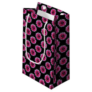 Petit Sac Cadeau Magnifique motif de fleur de dahlia rose nature
