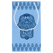 Petit Sac Cadeau Main de henné de Hamsa (bleu) (Dos)