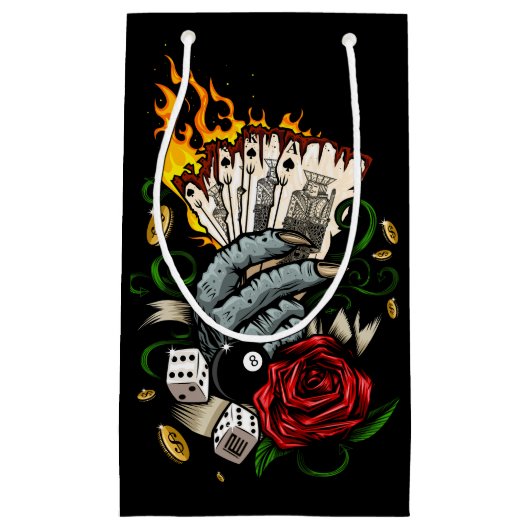 Petit Sac Cadeau Main Des Cartes (Devant)