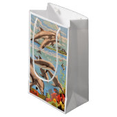 Petit Sac Cadeau Main Painted by Number | Dolphins | (Devant Angle)