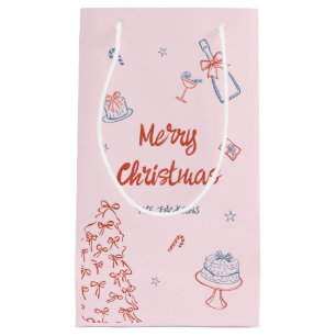 Petit Sac Cadeau Main Whimsical Tirée Oh Quelle Fun Noël