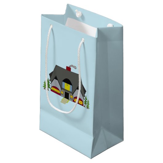 Petit Sac Cadeau Maison Cosy (Devant Angle)