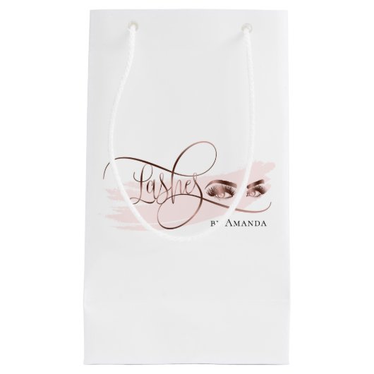 Petit Sac Cadeau Makeup Eyebrow Eyes Lashes Rose Gold (Devant)