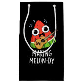 Petit Sac Cadeau Making Melon-dy Funny Melon Pun Dark BG (Devant)