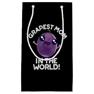 Petit Sac Cadeau Maman de raisin dans le monde drôle Fruit Pun Dark
