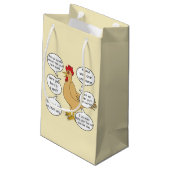 Petit Sac Cadeau Maman drôle de conseil de poule de mère (Dos Angle)