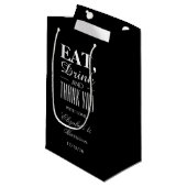 Petit Sac Cadeau Manger, boire et Merci (Devant Angle)