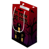 Petit Sac Cadeau Mangez, buvez et soyez effrayant Halloween (Dos Angle)